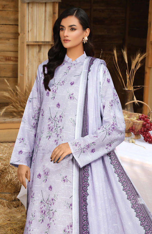 Zanera by Johra Printed Lawn Unstitched 3 Piece Suit - JH-1412 - JH25ZANR - Purple - Casual Collection