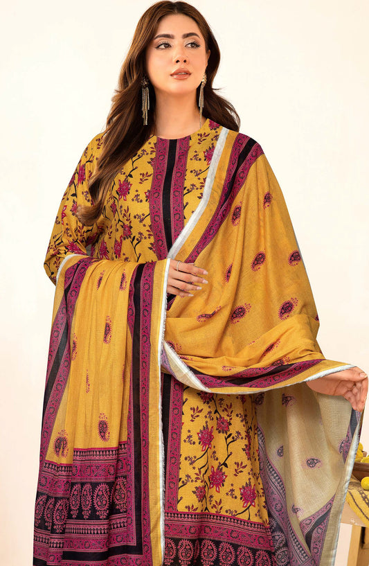 Zanera by Johra Printed Lawn Unstitched 3 Piece Suit - JH-1408 - JH25ZANR - Yellow - Casual Collection