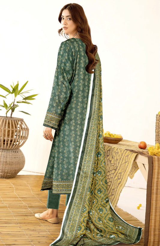Zanera by Johra Printed Lawn Unstitched 3 Piece Suit - JH-1407 - JH25ZANR - Green - Casual Collection