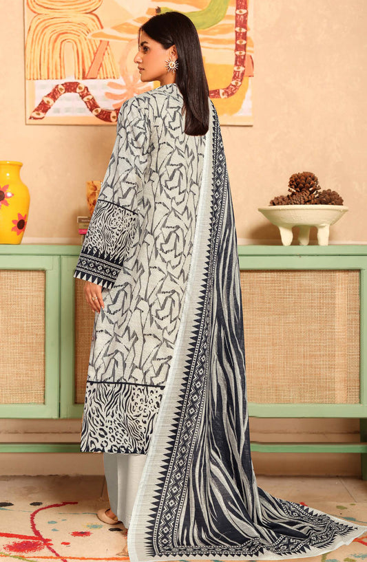 Zara by Johra Printed Lawn Unstitched 3 Piece Suit - JH-1496 - JH25ZARA - Off White - Casual Collection