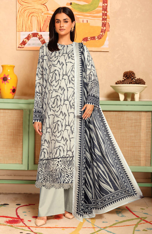 Zara by Johra Printed Lawn Unstitched 3 Piece Suit - JH-1496 - JH25ZARA - Off White - Casual Collection