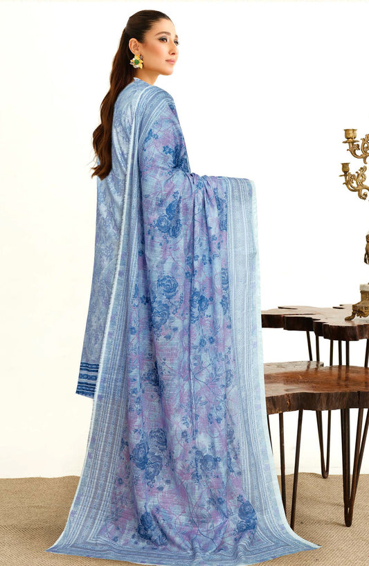 Zara by Johra Printed Lawn Unstitched 3 Piece Suit - JH-1494 - JH25ZARA - Sky Blue - Casual Collection
