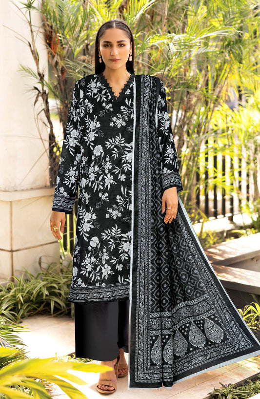 Zara by Johra Printed Lawn Unstitched 3 Piece Suit - JH-1492 - JH25ZARA - Black - Casual Collection