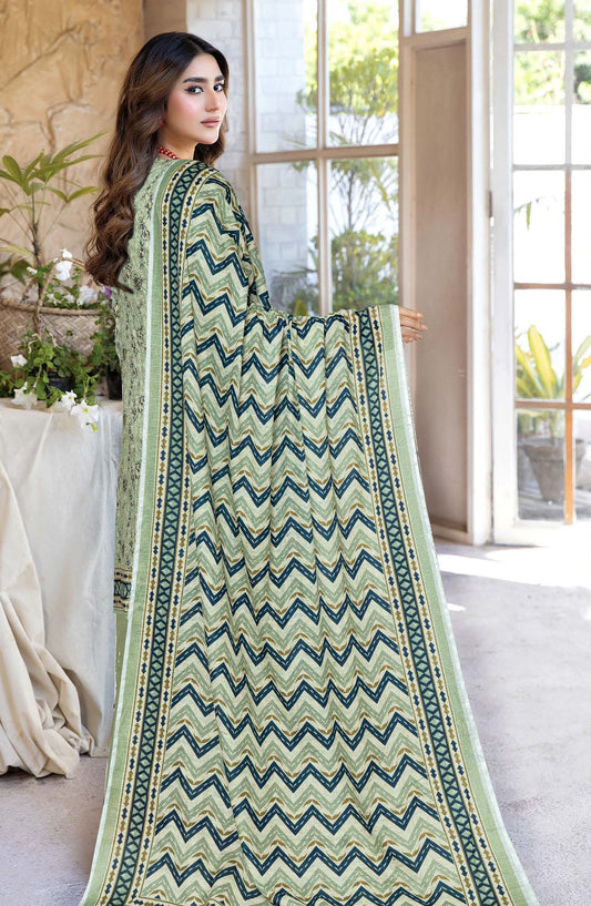 Zara by Johra Printed Lawn Unstitched 3 Piece Suit - JH-1490 - JH25ZARA - Green - Casual Collection