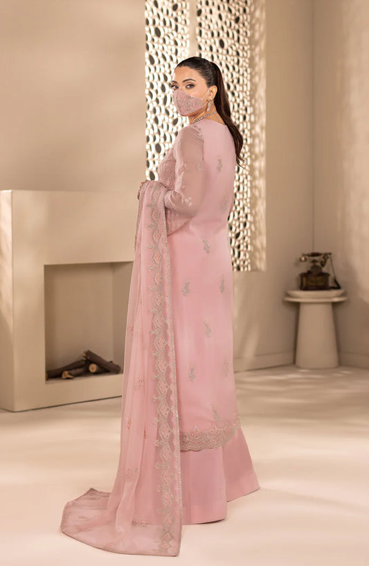 Zeenat Kuch Khas by Flossie Embroidered Chiffon Unstitched 3 Piece Suit - ZE-105 - FLS26ZN - Pink - Festive Collection