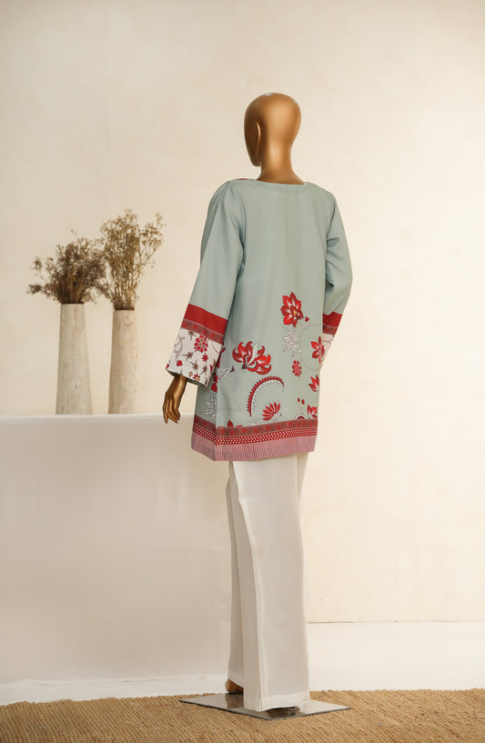 Zehaina by Amna Khadija Digital Printed Poly Swiss Stitched 3 Piece Set - AKZ-07 - AM25ZEH - Light Blue & White - Casual Collection