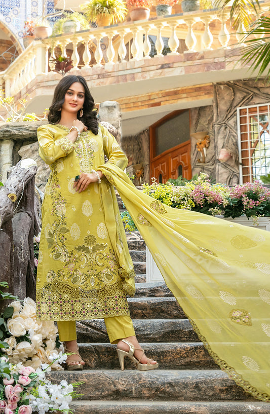 Zindagi by Tawakkal Fabrics Embroidered Lawn Unstitched 3 Piece Suit - D-2655 - TF26ZND - Dhani - Summer Collection