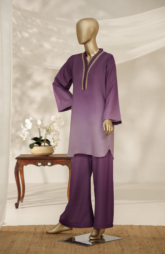 Ziyara by Amna Khadija Printed Poly Swiss Stitched 2 Piece Suit - ZTD-01 - AM25TID - Purple - Summer Collection