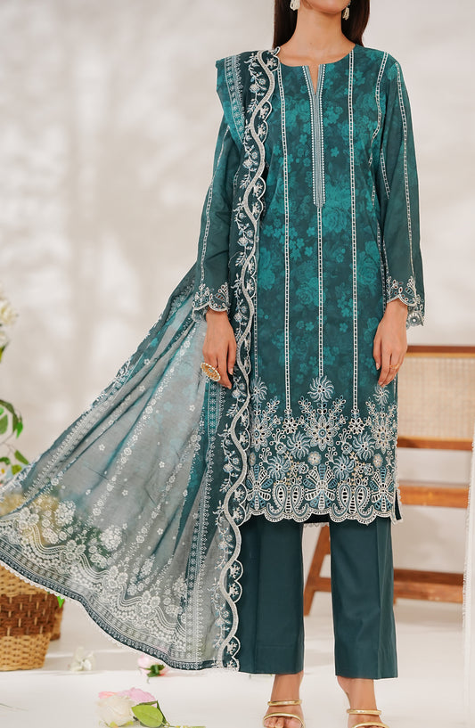 Zynah Premium by VS Textile Digital Printed Chikankari Unstitched 3 Piece Suit - D-689 - VS26ZYN - Green - Summer Collection