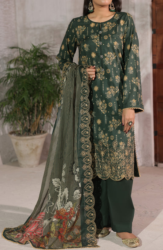 Zynah by VS Textile Embroidered Chikankari Unstitched 3 Piece Suit - D-04 - VS26NAH - Green - Summer Collection