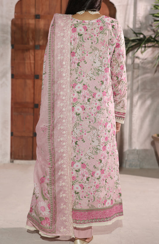 Zynah by VS Textile Embroidered Chikankari Unstitched 3 Piece Suit - D-03 - VS26NAH - Pink - Summer Collection