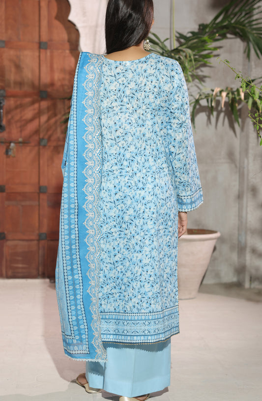 Zynah by VS Textile Embroidered Chikankari Unstitched 3 Piece Suit - D-01 - VS26NAH - Blue - Summer Collection