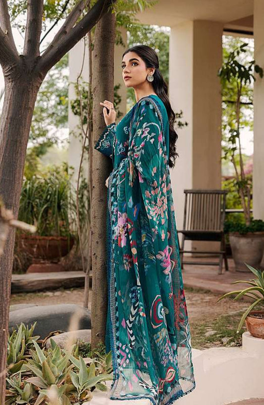 Zync by Florent Embroidered Lawn Unstitched 3 Piece Suit - FZ-3B - FL26FCZ - Green - Summer Collection