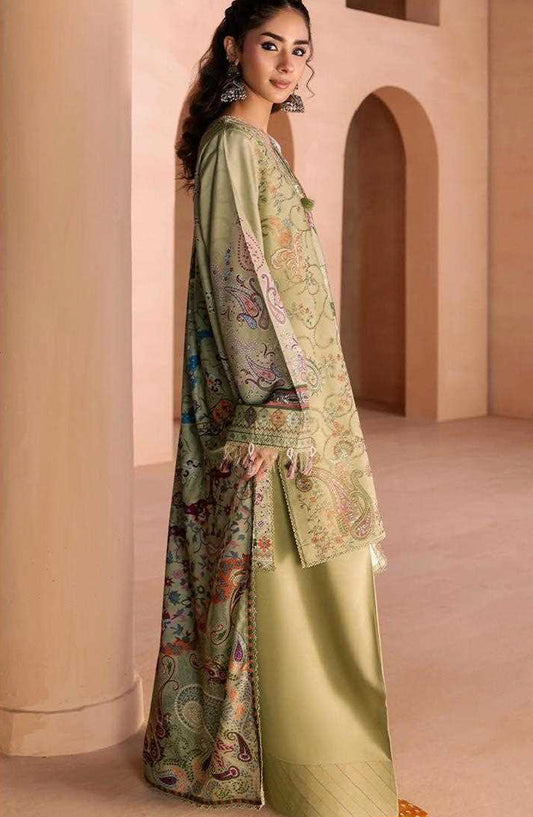 Zync by Florent Embroidered Viscose Unstitched 3 Piece Suit - 05 Nuri - FL26ZTY - Green - Winter Collection