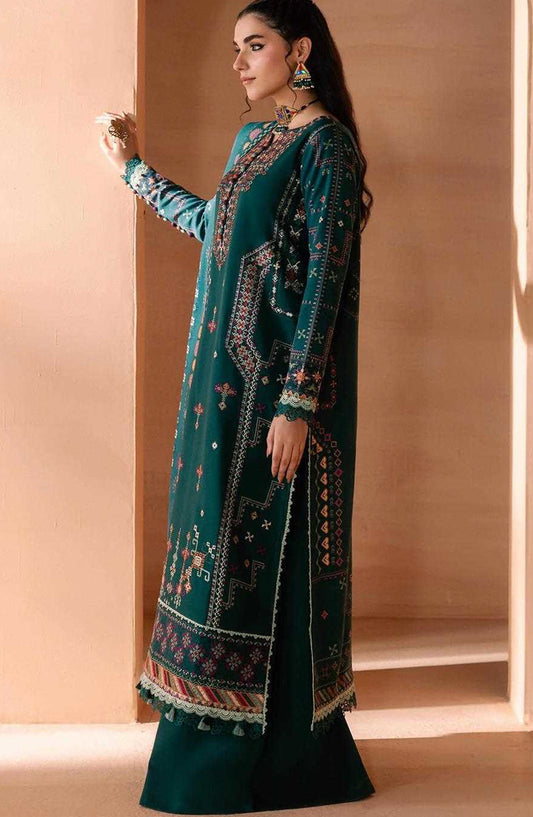 Zync by Florent Embroidered Viscose Unstitched 3 Piece Suit - 15 Zaryab - FL26ZTY - Green - Winter Collection