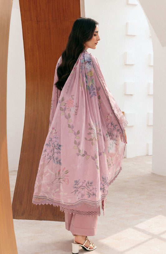 Zync by Florent Luxury Embroidered Lawn Unstitched 3 Piece Suit - FZ-2B - FL26ZN - Pink - Summer Collection