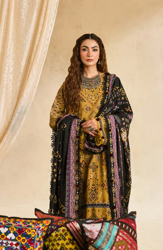 Zync by Florent Embroidered Khaddar Unstitched 3 Piece Suit - FL-5A - FL25ZKH - Dhani - Winter Collection