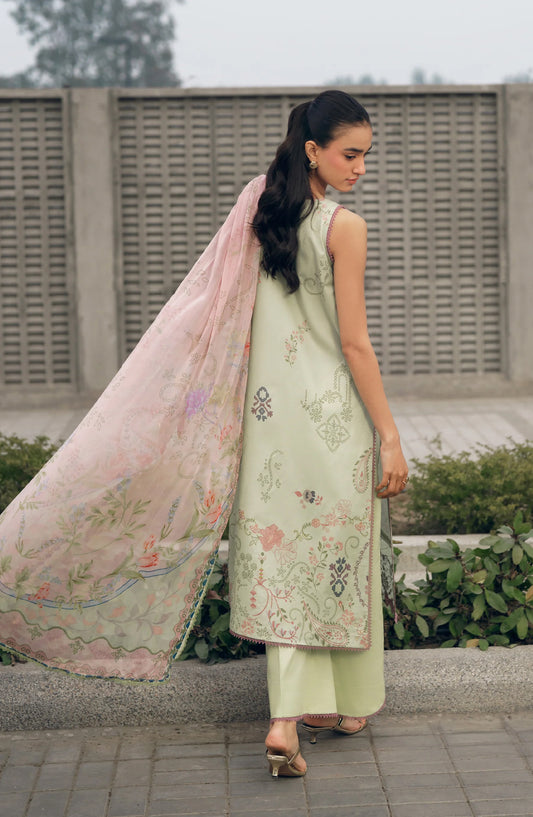 Zync by Florent Embroidered Lawn Unstitched 3 Piece Suit - FZ-8B - FL26SES - Green - Summer Collection