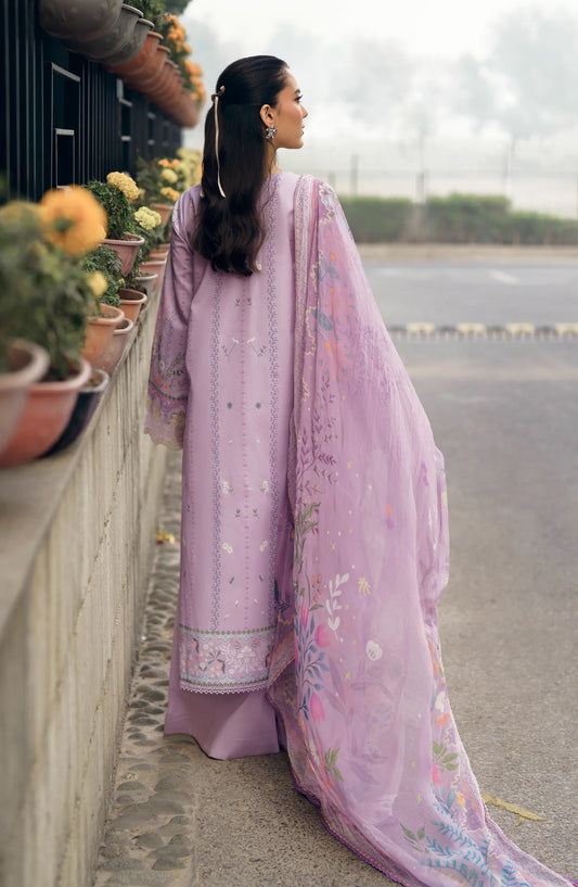 Zync by Florent Embroidered Lawn Unstitched 3 Piece Suit - FZ-7B - FL26SES - Purple - Summer Collection