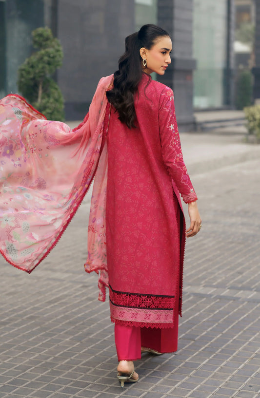 Zync by Florent Embroidered Lawn Unstitched 3 Piece Suit - FZ-6B - FL26SES - Pink - Summer Collection