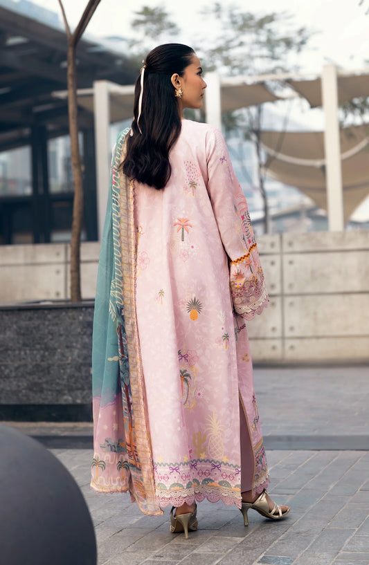 Zync by Florent Embroidered Lawn Unstitched 3 Piece Suit - FZ-4B - FL26SES - Pink - Summer Collection