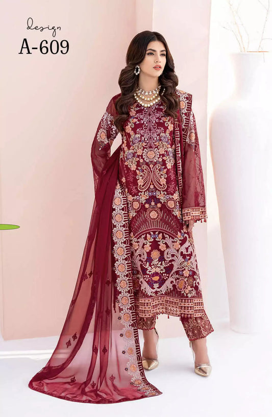 Ramsha Chevron Luxury Chiffon Collection Vol 06 - A 609