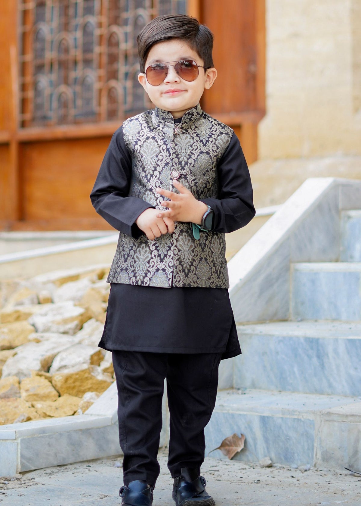 Black Waistcoat Suit - WKS 016