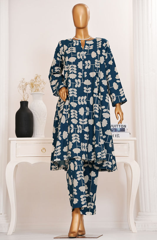 Abstract Allure by Amna Khadija Digital Printed Cotton Pret 2 Piece Suit - AM25ABS - AAPC-01 - Blue - Summer Collection
