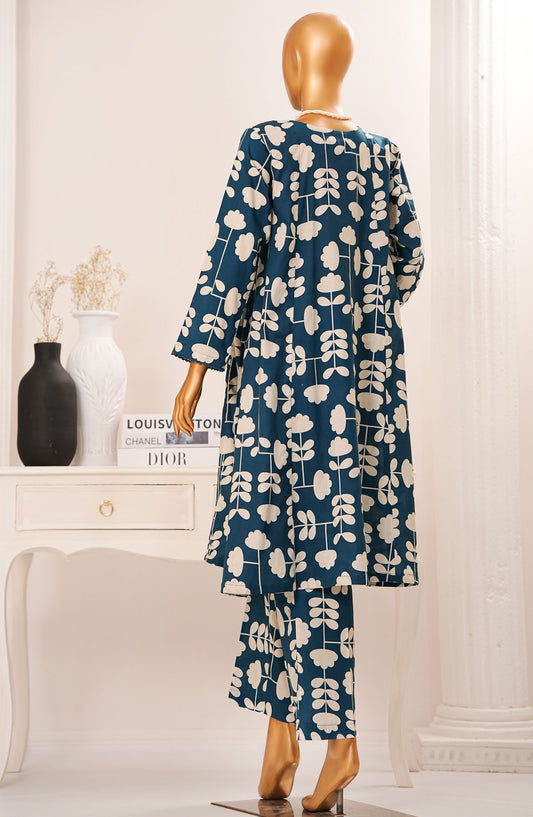 Abstract Allure by Amna Khadija Digital Printed Cotton Pret 2 Piece Suit - AM25ABS - AAPC-01 - Blue - Summer Collection