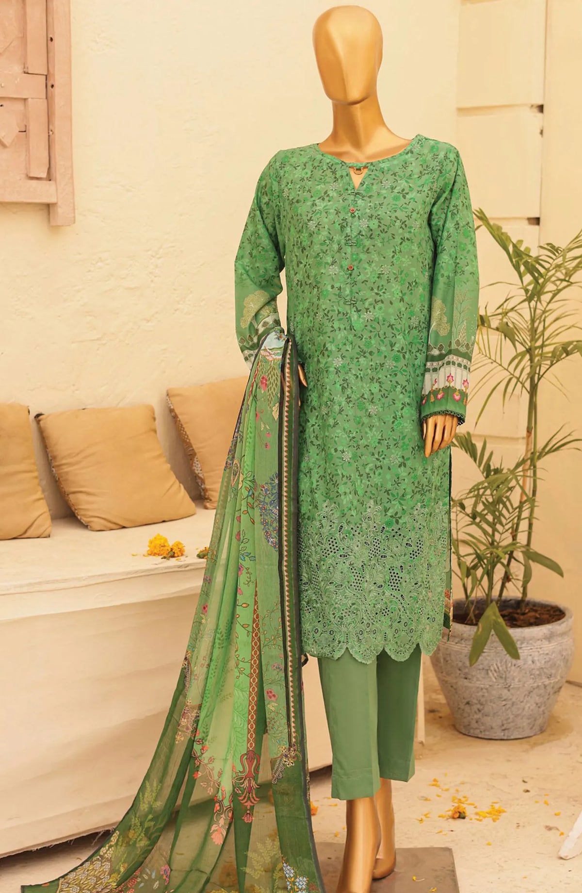 HZ Anmol Chikankari Embroidered Collection 2024 - ACE 2772