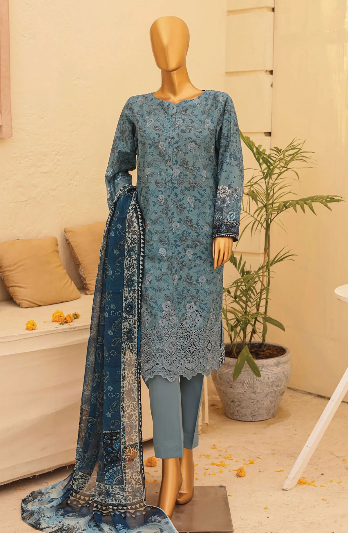 HZ Anmol Chikankari Embroidered Collection 2024 - ACE 2773