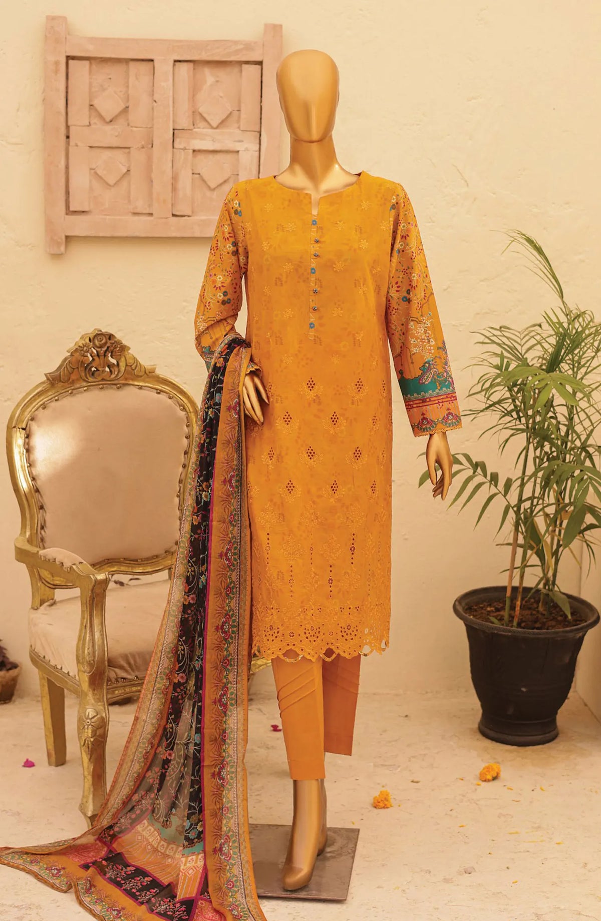 HZ Anmol Chikankari Embroidered Collection 2024 - ACE 2774