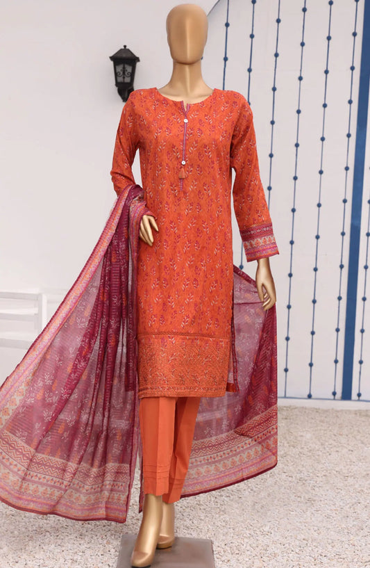 HZ RTW AASHKAAR Embroidered Lawn Collection Vol 05 - AEL-405-RUST