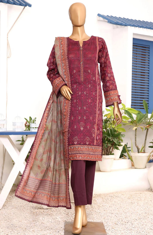 HZ RTW AASHKAAR Embroidered Lawn Collection Vol 05 - AEL-406-PLUM