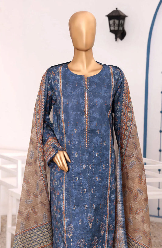 HZ RTW AASHKAAR Embroidered Lawn Collection Vol 05 - AEL-407-BLUE