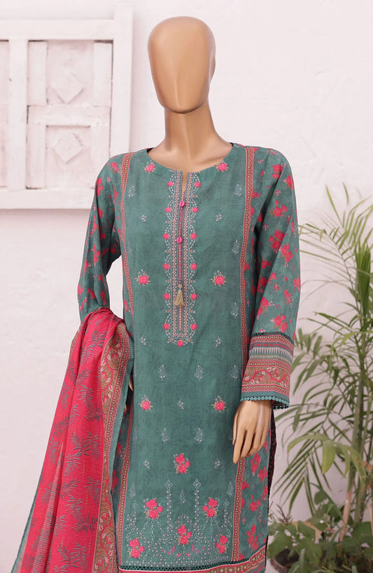 HZ Asasa Digital Printed Embroidered Lawn Collection 2024 - AEL 45