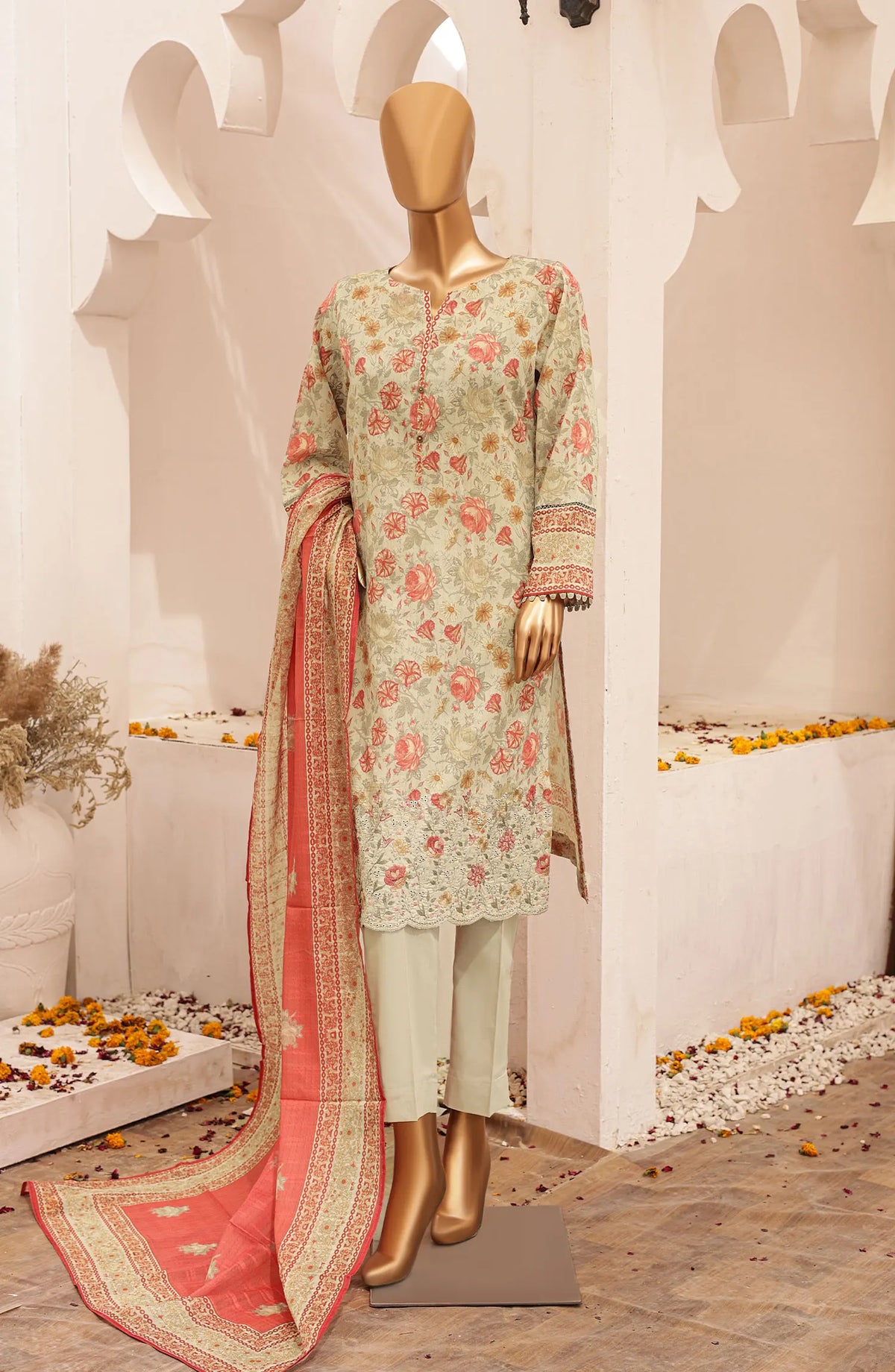 HZ Asasa Digital Printed and Embroidered Lawn Collection 2024 - AEL 13
