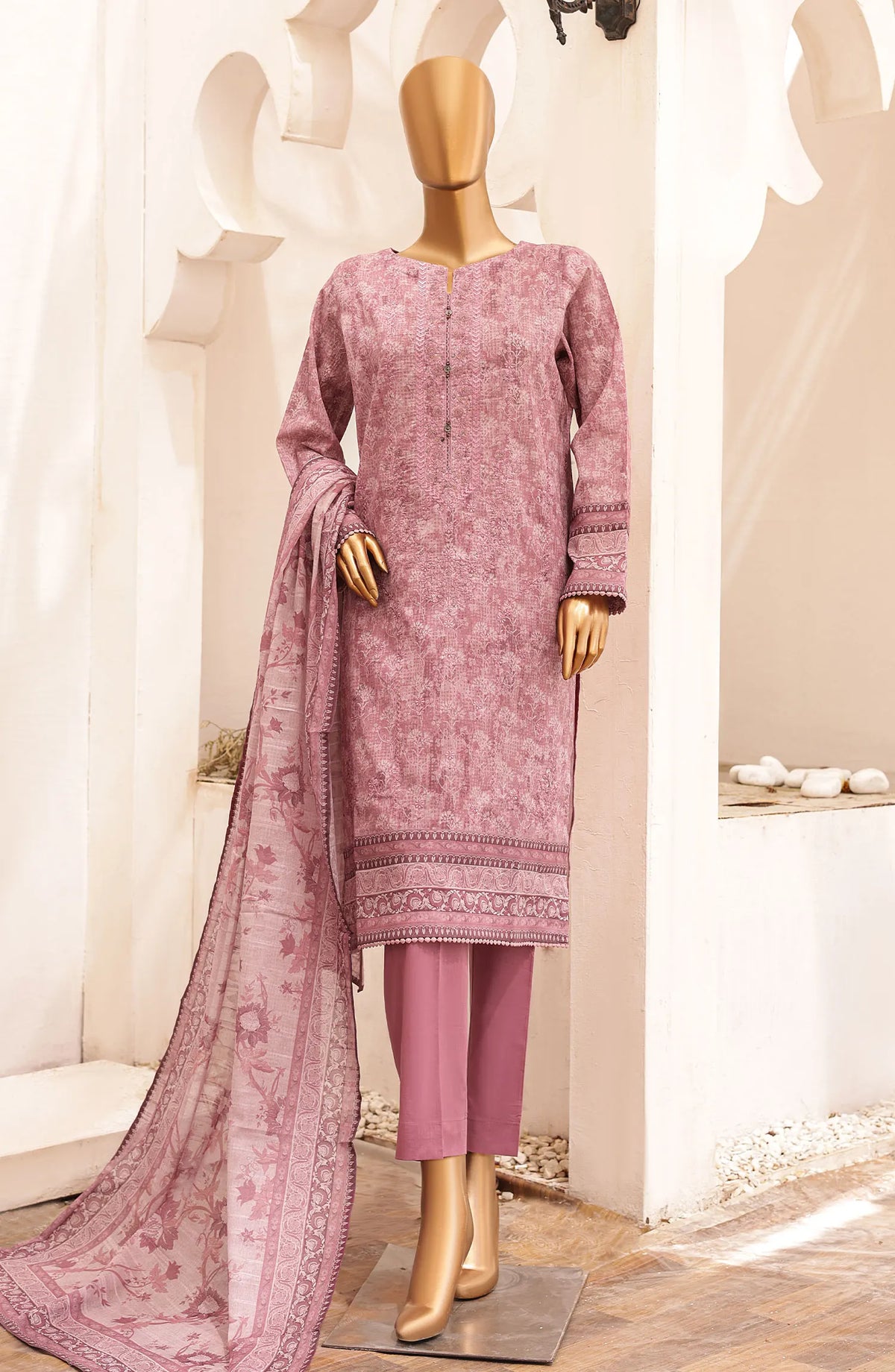 HZ Asasa Digital Printed and Embroidered Lawn Collection 2024 - AEL 14
