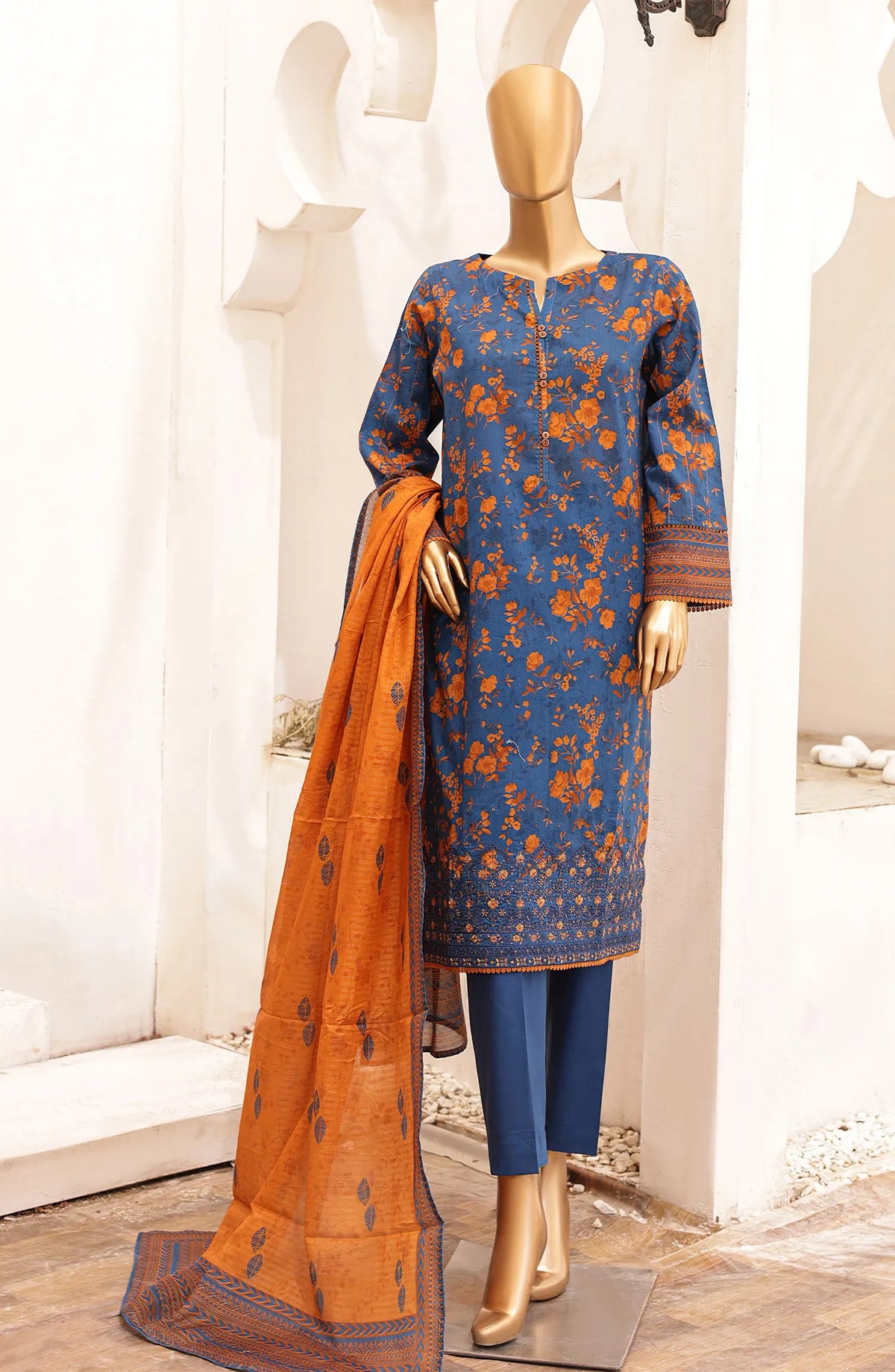 HZ Asasa Digital Printed and Embroidered Lawn Collection 2024 - AEL 18