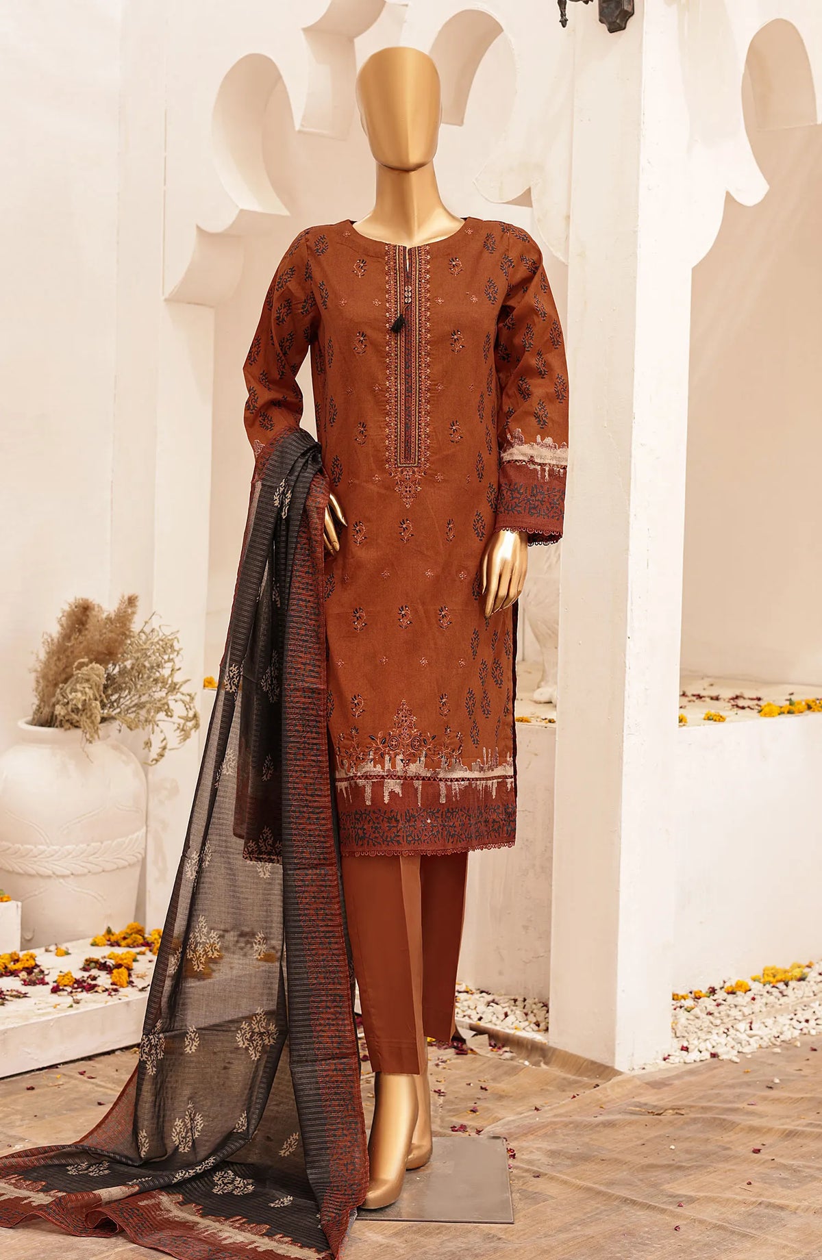 HZ Asasa Digital Printed and Embroidered Lawn Collection 2024 - AEL 20