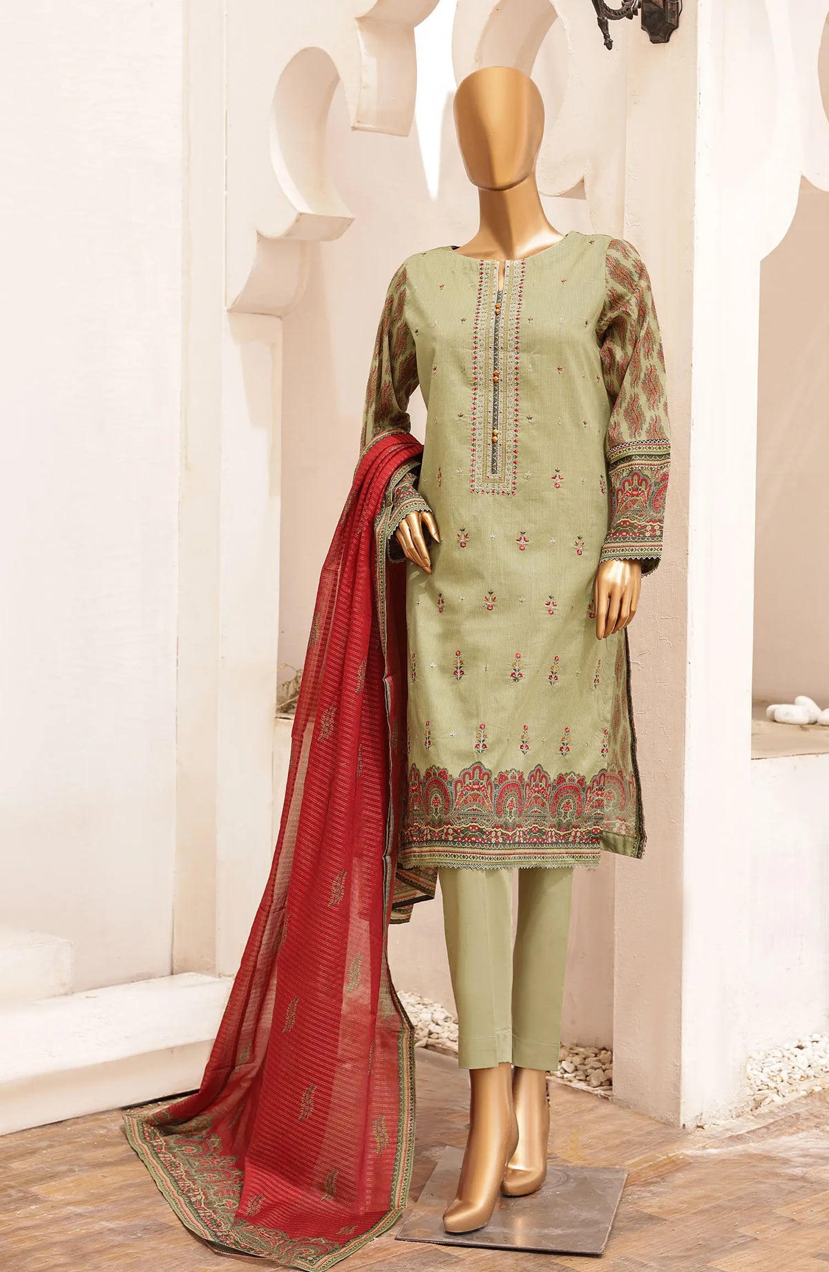 HZ Asasa Digital Printed and Embroidered Lawn Collection 2024 - AEL 21