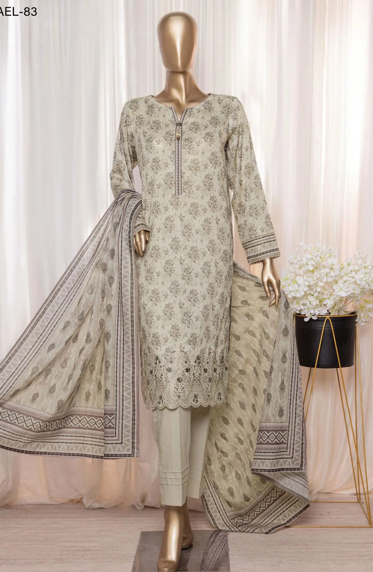 HZ Asasa Digital Embroidered Lawn Collection Vol 05 - AEL 83