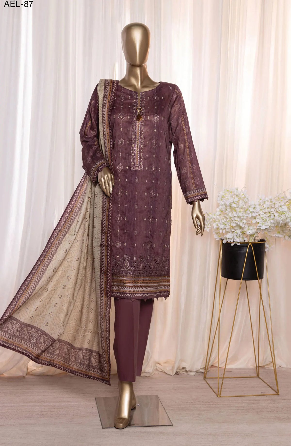 HZ Asasa Digital Embroidered Lawn Collection Vol 05 - AEL 87