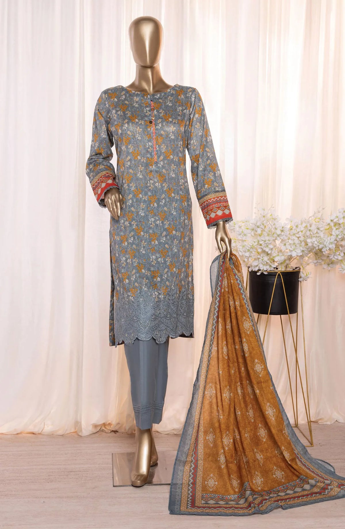 HZ Asasa Digital Embroidered Lawn Collection Vol 05 - AEL 90