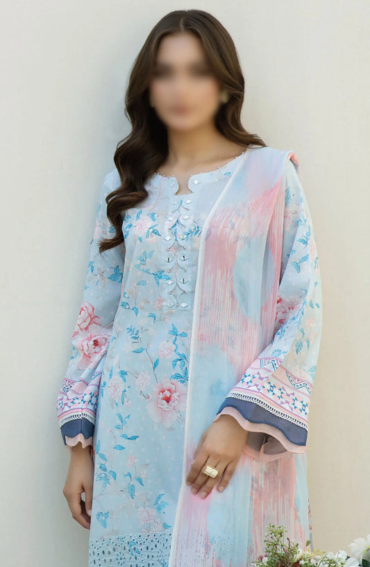 AFREEN EMBROIDERED CHIKANKARI LAWN COLLECTION - AF 110