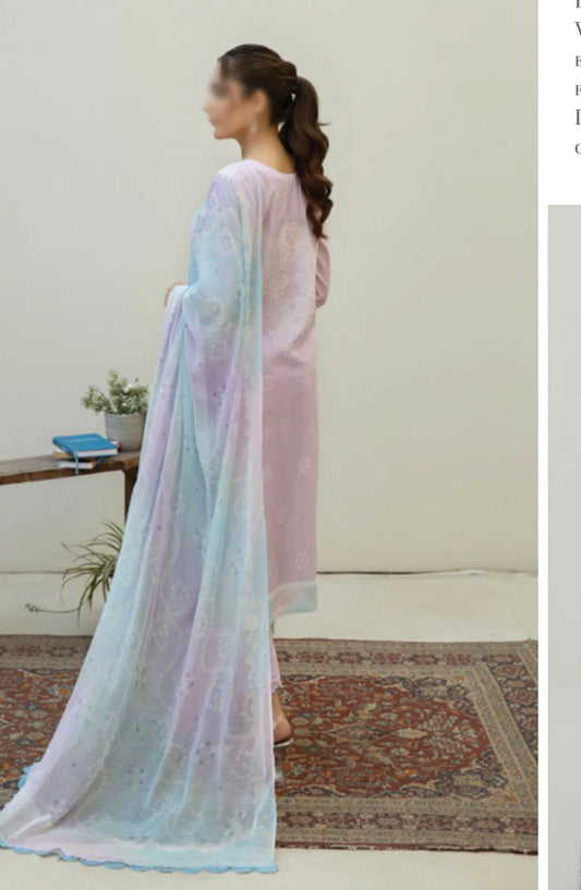 AFREEN EMBROIDERED CHIKANKARI LAWN COLLECTION - AF 114
