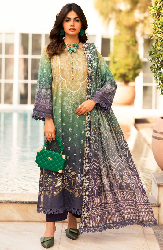 Aafreen Chunnri by Riaz Arts Embroidered Lawn Unstitched 3 Piece Suit - AF-200 - RA25ACL - Purple - Summer Collection