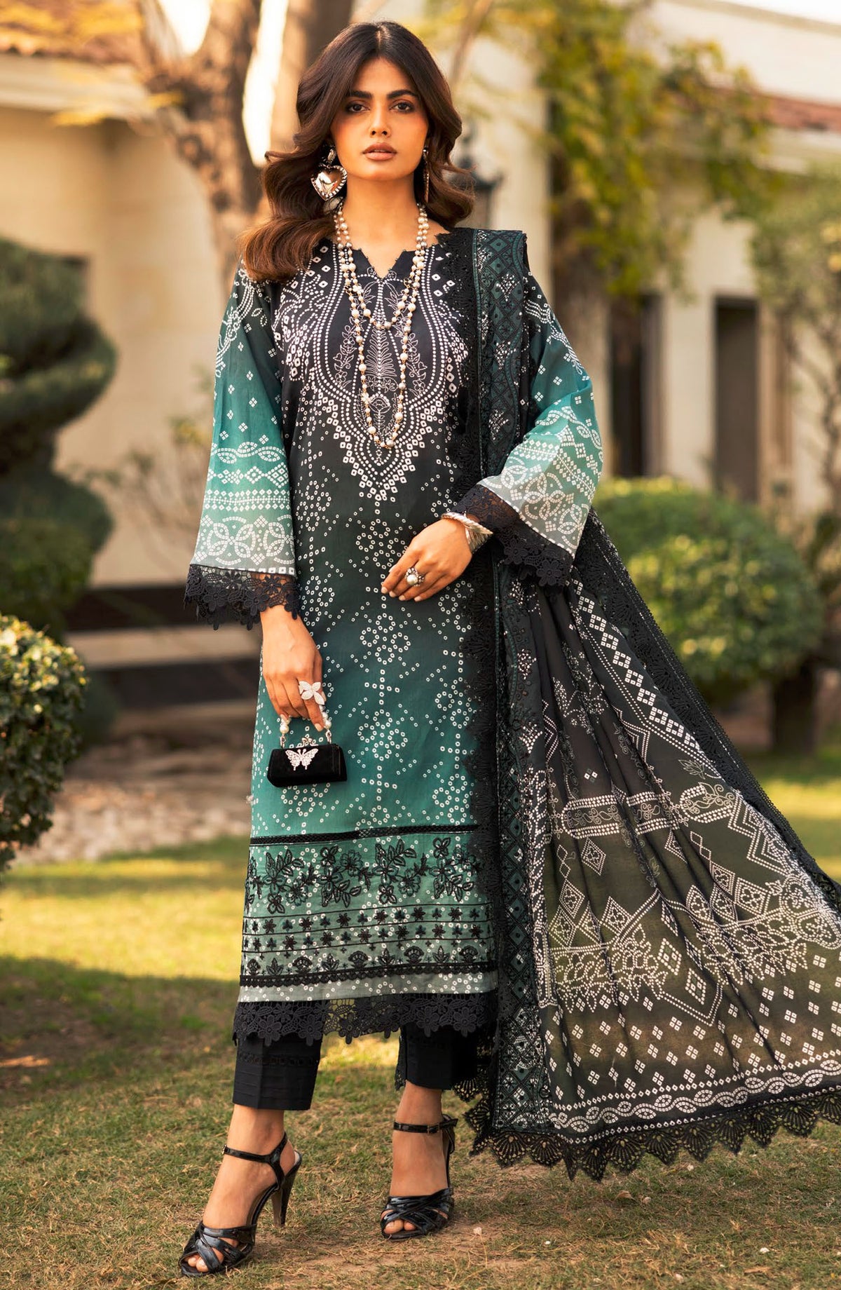 Aafreen Chunnri by Riaz Arts Embroidered Lawn Unstitched 3 Piece Suit - AF-201 - RA25ACL - Blue - Summer Collection