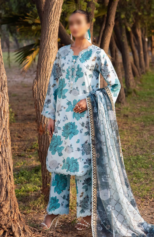 Sheen Prints By Alizeh Vol 02 - AF-PL-6019-Bluet