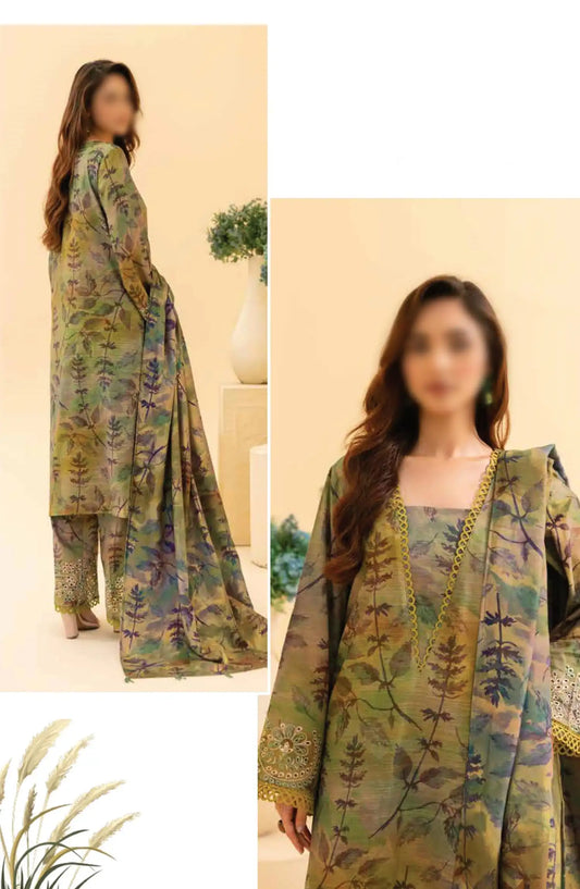 Afreen Embroidered Chikankari Khaddar Collection With Wool Shawl - AF 141